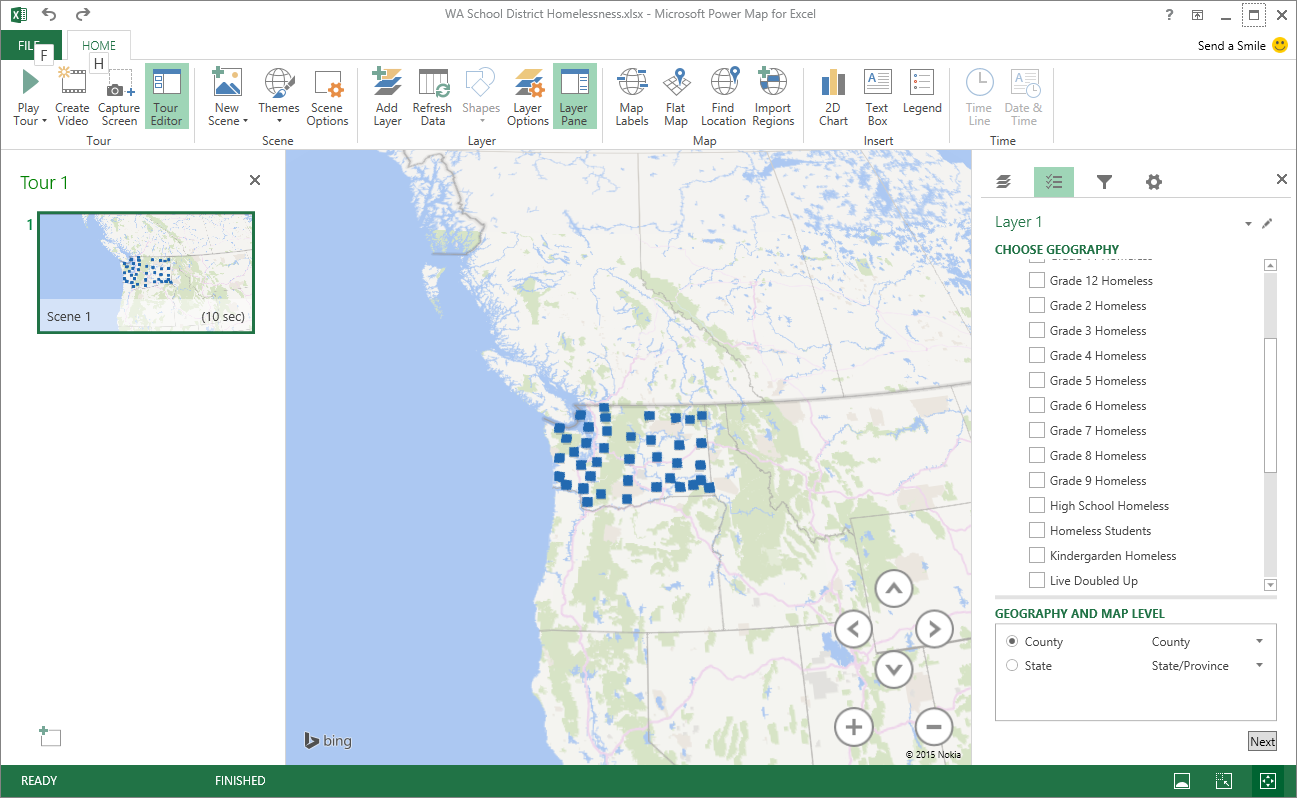 excel for mac v16 power map